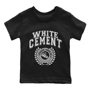 Jordan 1 White Cement Sneaker Match Tees Sneaker Letter Sneaker Tees Jordan 1 White Cement Sneaker Release Tees Kids Shirts