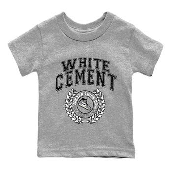 Jordan 1 White Cement Sneaker Match Tees Sneaker Letter Sneaker Tees Jordan 1 White Cement Sneaker Release Tees Kids Shirts