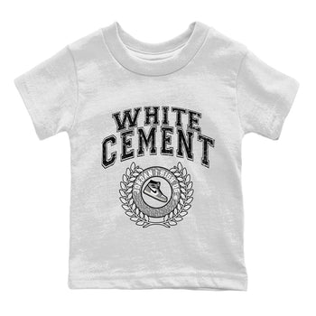 Jordan 1 White Cement Sneaker Match Tees Sneaker Letter Sneaker Tees Jordan 1 White Cement Sneaker Release Tees Kids Shirts