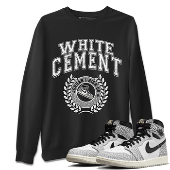 Jordan 1 White Cement Sneaker Match Tees Sneaker Letter Sneaker Tees Jordan 1 White Cement Sneaker Release Tees Unisex Shirts