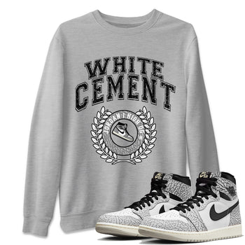 Jordan 1 White Cement Sneaker Match Tees Sneaker Letter Sneaker Tees Jordan 1 White Cement Sneaker Release Tees Unisex Shirts