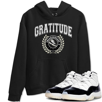 Air Jordan 11 Retro Gratitude shirt to match jordans Sneaker Letter sneaker match tees Air Jordan 11 Gratitude SNRT Sneaker Release Tees Unisex Black 1 T-Shirt