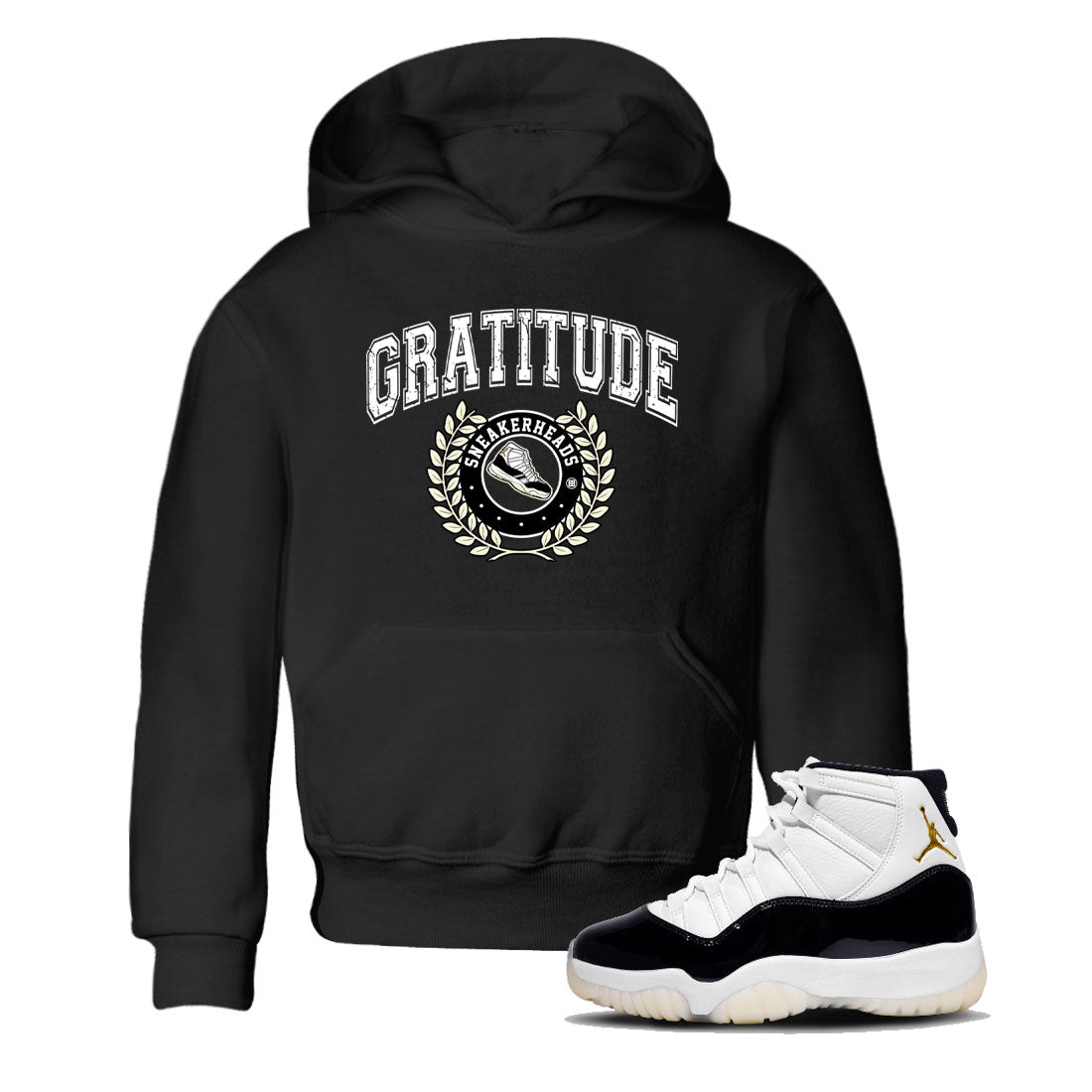 Air Jordan 11 Retro Gratitude shirt to match jordans Sneaker Letter sneaker match tees Air Jordan 11 Gratitude SNRT Sneaker Release Tees Baby Toddler Black 1 T-Shirt
