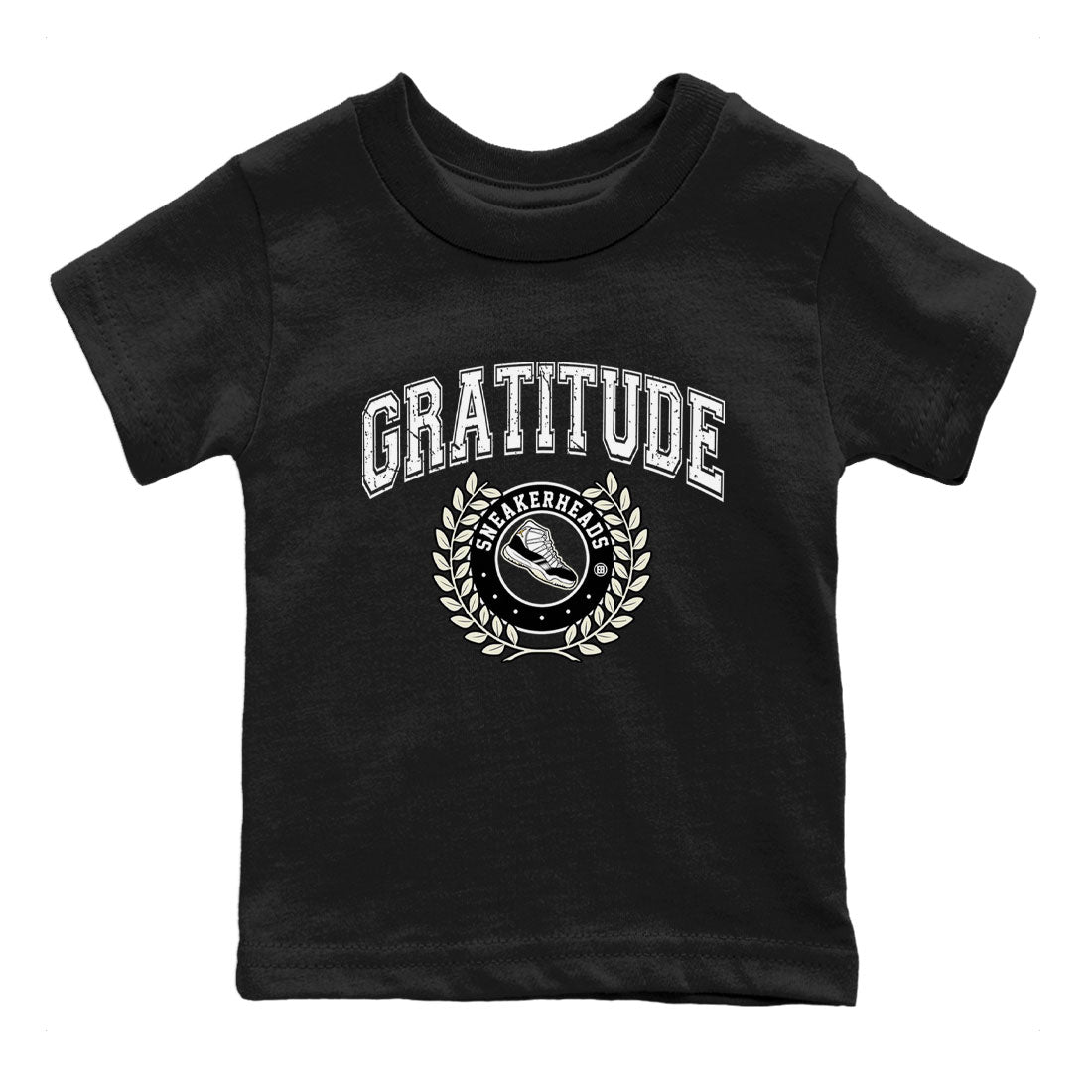 Air Jordan 11 Retro Gratitude shirt to match jordans Sneaker Letter sneaker match tees Air Jordan 11 Gratitude SNRT Sneaker Release Tees Baby Toddler Black 2 T-Shirt