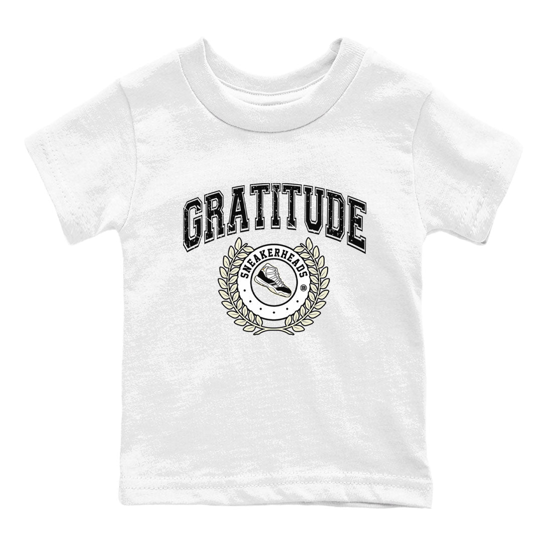 Air Jordan 11 Retro Gratitude shirt to match jordans Sneaker Letter sneaker match tees Air Jordan 11 Gratitude SNRT Sneaker Release Tees Baby Toddler White 2 T-Shirt