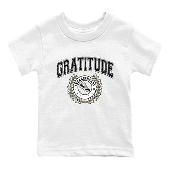 Air Jordan 11 Retro Gratitude shirt to match jordans Sneaker Letter sneaker match tees Air Jordan 11 Gratitude SNRT Sneaker Release Tees Baby Toddler White 2 T-Shirt