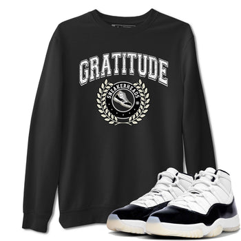 Air Jordan 11 Retro Gratitude shirt to match jordans Sneaker Letter sneaker match tees Air Jordan 11 Gratitude SNRT Sneaker Release Tees Unisex Black 1 T-Shirt