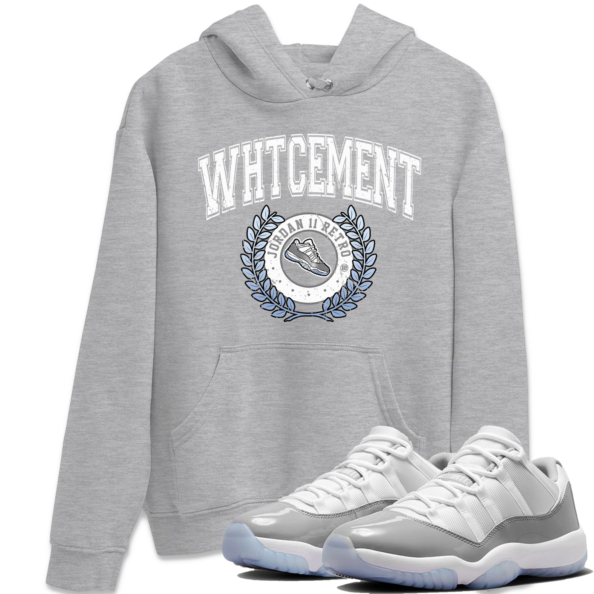 Air Jordan 11 White Cement Sneaker Match Tees Sneaker Letter Sneaker Tees Air Jordan 11 Cement Grey Sneaker Release Tees Unisex Shirts Heather Grey 1