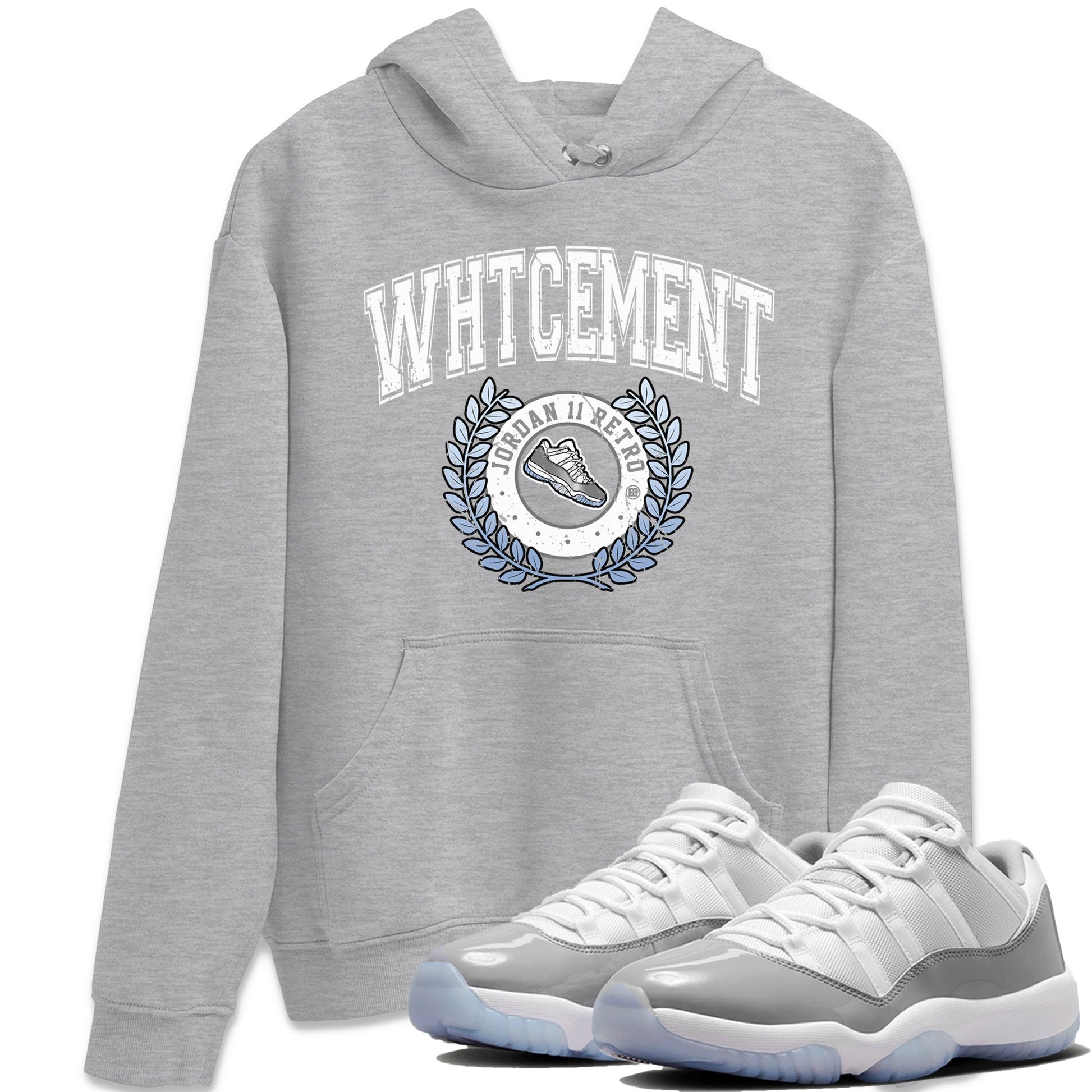 Air Jordan 11 White Cement Sneaker Match Tees Sneaker Letter Sneaker Tees Air Jordan 11 Cement Grey Sneaker Release Tees Unisex Shirts Heather Grey 1