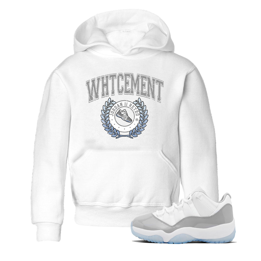 Air Jordan 11 White Cement Sneaker Match Tees Sneaker Letter Sneaker Tees Air Jordan 11 Cement Grey Sneaker Release Tees Kids Shirts White 1