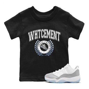 Air Jordan 11 White Cement Sneaker Match Tees Sneaker Letter Sneaker Tees Air Jordan 11 Cement Grey Sneaker Release Tees Kids Shirts Black 1