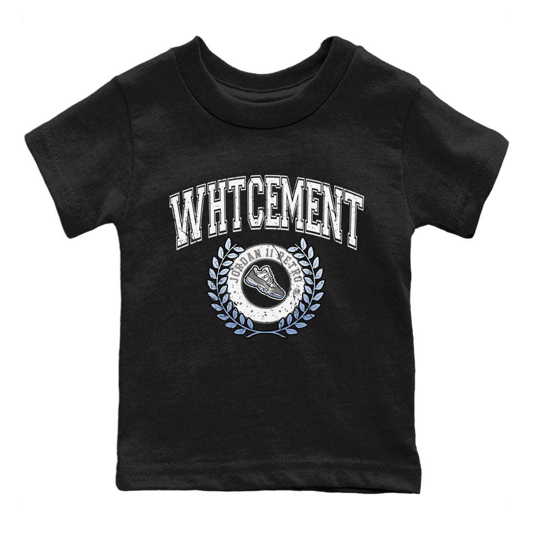 Air Jordan 11 White Cement Sneaker Match Tees Sneaker Letter Sneaker Tees Air Jordan 11 Cement Grey Sneaker Release Tees Kids Shirts Black 2