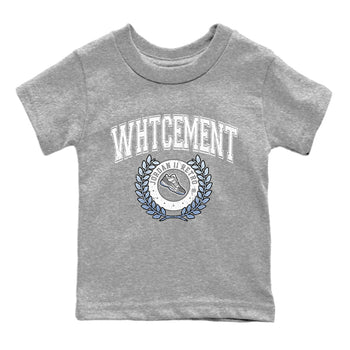 Air Jordan 11 White Cement Sneaker Match Tees Sneaker Letter Sneaker Tees Air Jordan 11 Cement Grey Sneaker Release Tees Kids Shirts Heather Grey 2