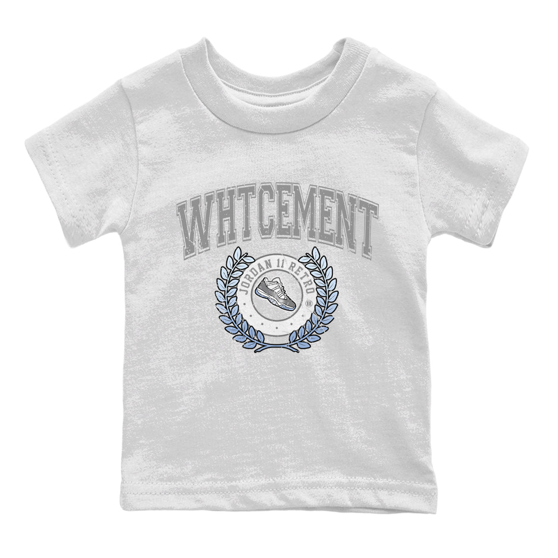 Air Jordan 11 White Cement Sneaker Match Tees Sneaker Letter Sneaker Tees Air Jordan 11 Cement Grey Sneaker Release Tees Kids Shirts White 2