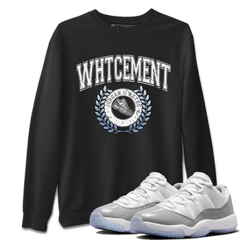Air Jordan 11 White Cement Sneaker Match Tees Sneaker Letter Sneaker Tees Air Jordan 11 Cement Grey Sneaker Release Tees Unisex Shirts Black 1