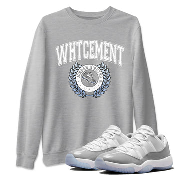 Air Jordan 11 White Cement Sneaker Match Tees Sneaker Letter Sneaker Tees Air Jordan 11 Cement Grey Sneaker Release Tees Unisex Shirts Heather Grey 1
