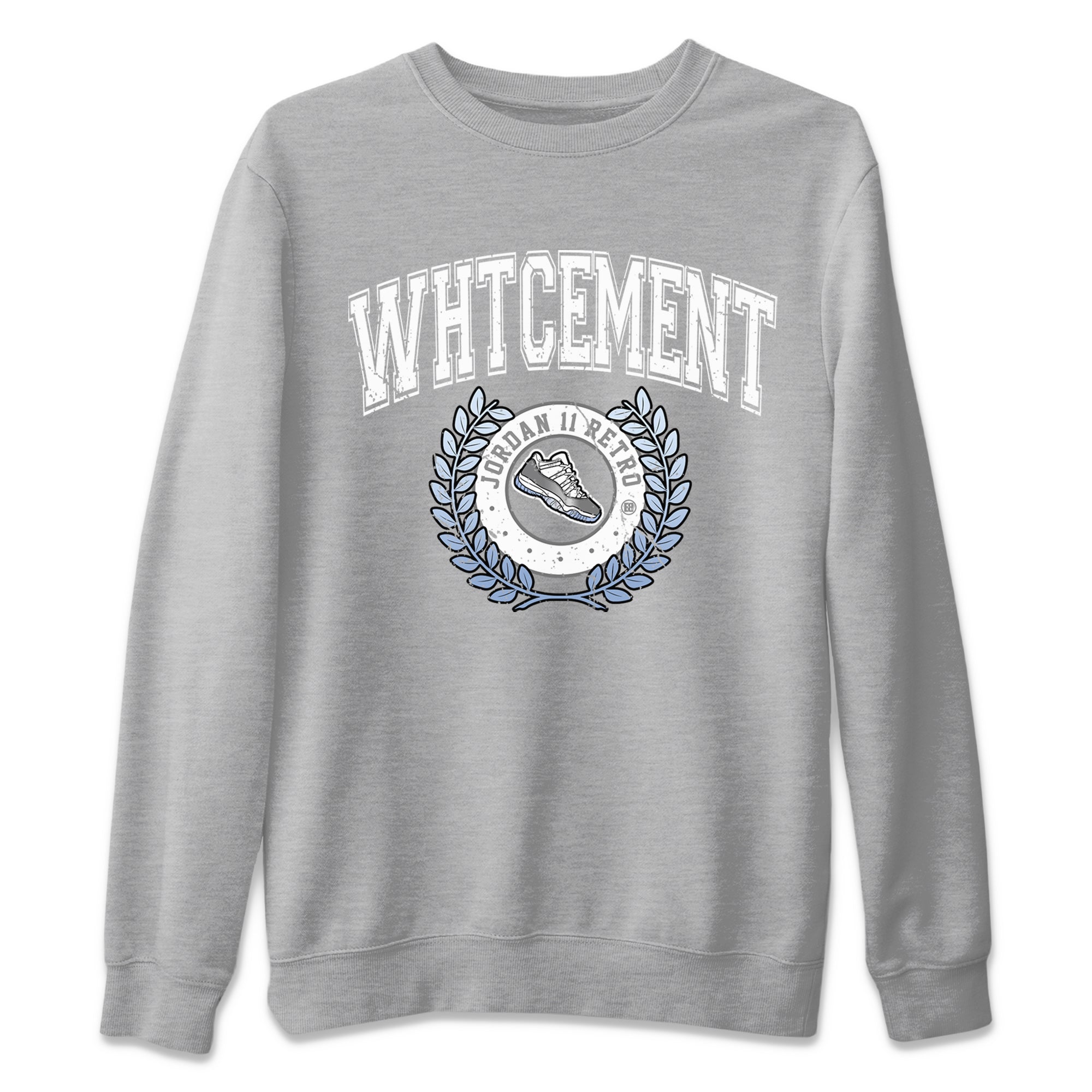 Air Jordan 11 White Cement Sneaker Match Tees Sneaker Letter Sneaker Tees Air Jordan 11 Cement Grey Sneaker Release Tees Unisex Shirts Heather Grey 2