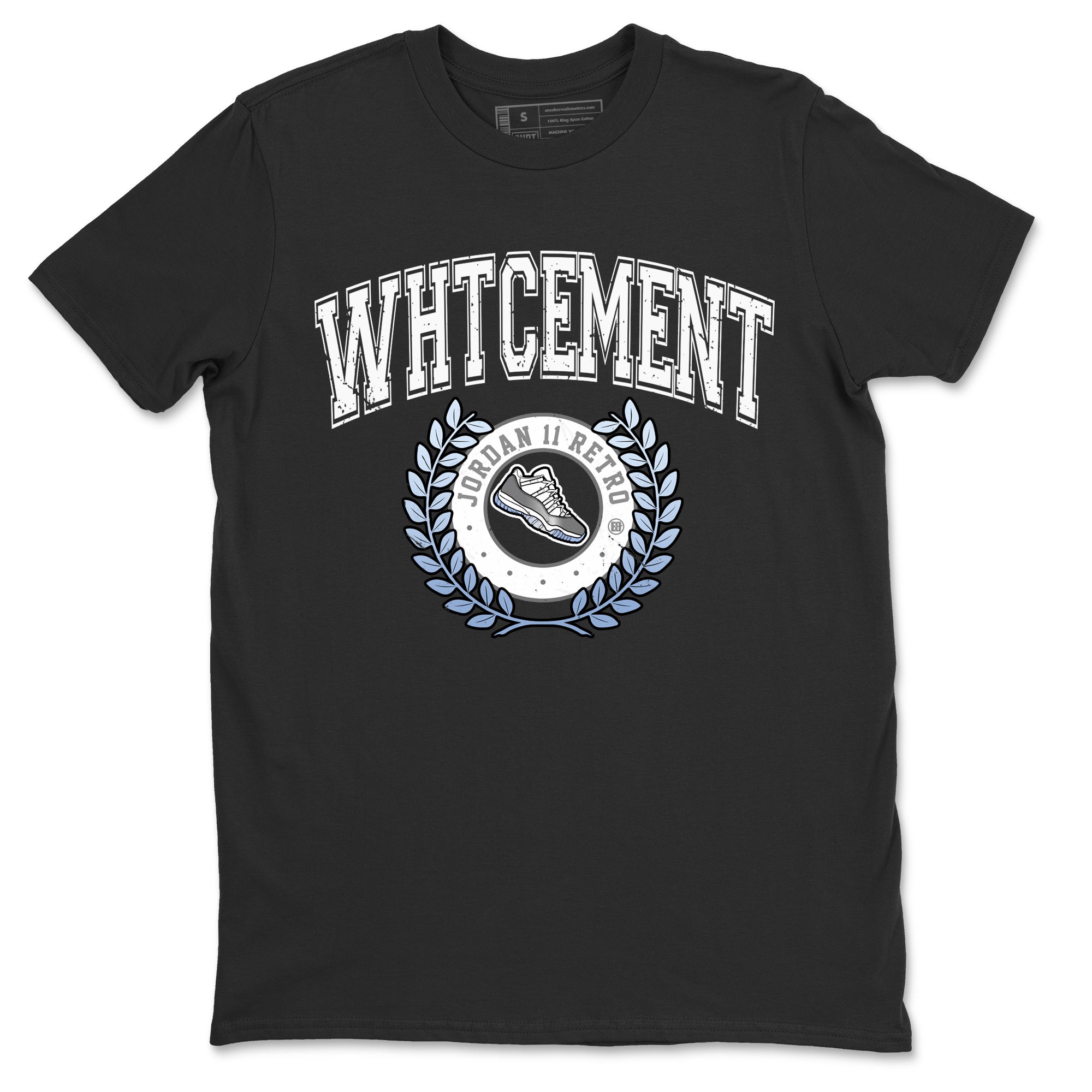 Air Jordan 11 White Cement Sneaker Match Tees Sneaker Letter Sneaker Tees Air Jordan 11 Cement Grey Sneaker Release Tees Unisex Shirts Black 2