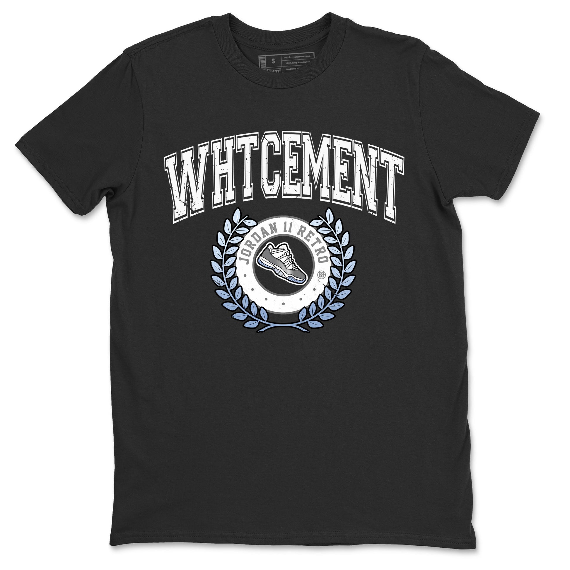 Air Jordan 11 White Cement Sneaker Match Tees Sneaker Letter Sneaker Tees Air Jordan 11 Cement Grey Sneaker Release Tees Unisex Shirts Black 2