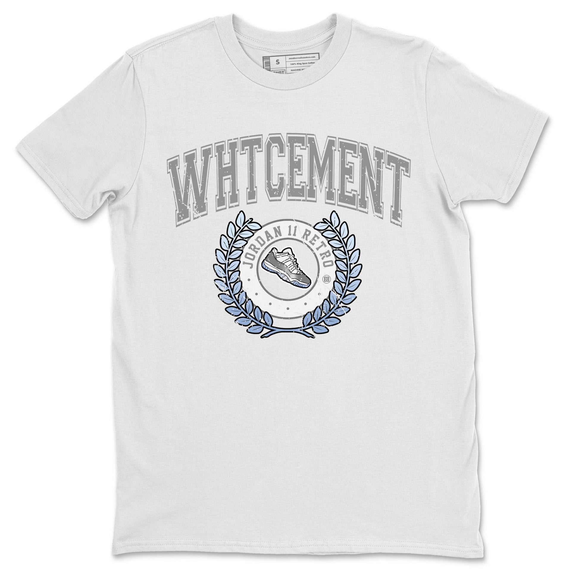 Air Jordan 11 White Cement Sneaker Match Tees Sneaker Letter Sneaker Tees Air Jordan 11 Cement Grey Sneaker Release Tees Unisex Shirts White 2
