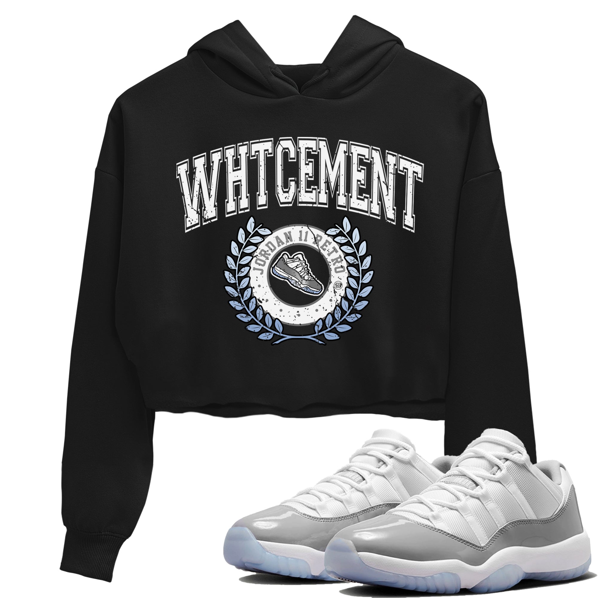 Air Jordan 11 White Cement Sneaker Match Tees Sneaker Letter Sneaker Tees Air Jordan 11 Cement Grey Sneaker Release Tees Women's Shirts Black 1