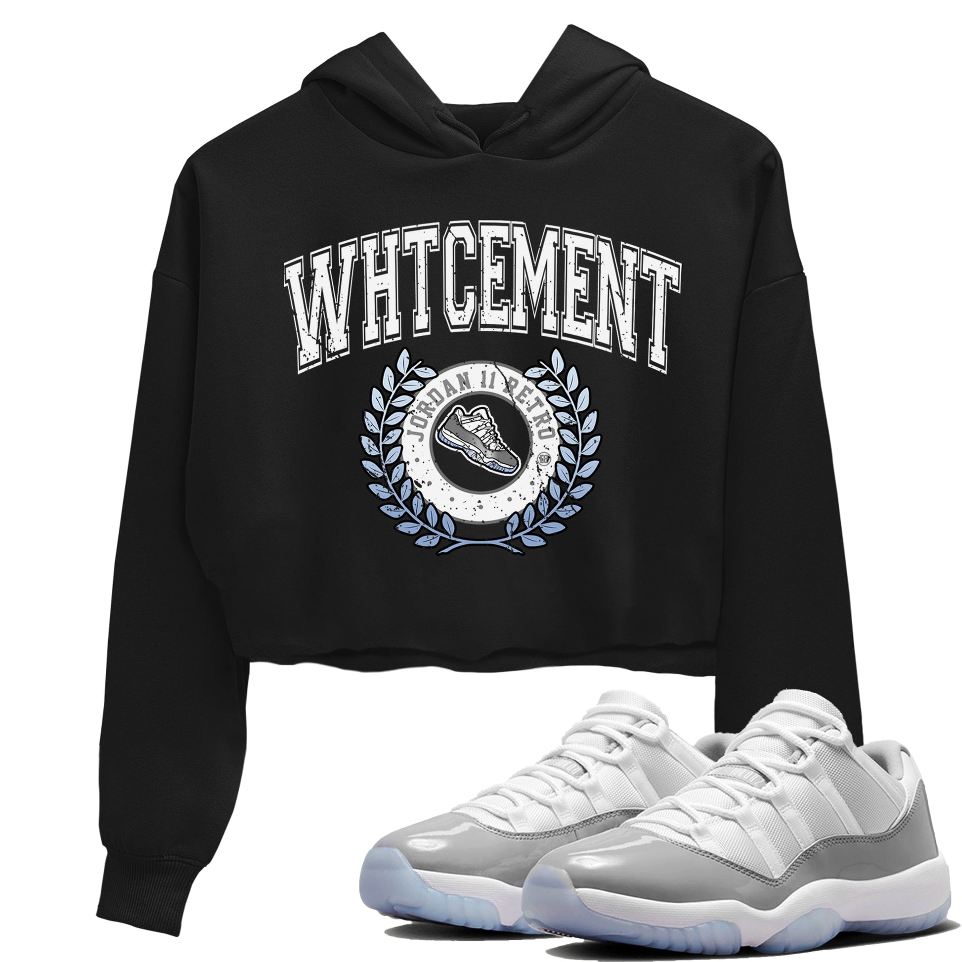 Air Jordan 11 White Cement Sneaker Match Tees Sneaker Letter Sneaker Tees Air Jordan 11 Cement Grey Sneaker Release Tees Women's Shirts Black 1