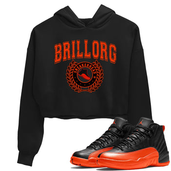 Air Jordan 12 Brilliant Orange Sneaker Match Tees Sneaker Letter Sneaker Tees Air Jordan 12 Orange Sneaker Release Tees Women's Shirts Black 1