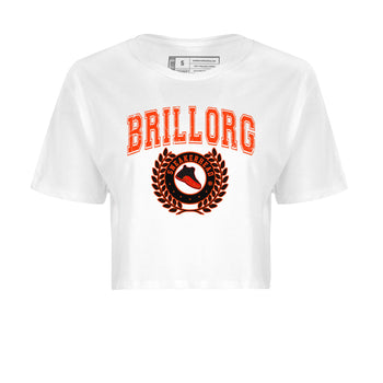 Air Jordan 12 Brilliant Orange Sneaker Match Tees Sneaker Letter Sneaker Tees Air Jordan 12 Orange Sneaker Release Tees Women's Shirts White 2
