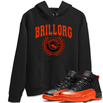 Air Jordan 12 Brilliant Orange Sneaker Match Tees Sneaker Letter Sneaker Tees Air Jordan 12 Orange Sneaker Release Tees Unisex Shirts Black 1