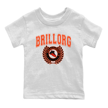 Air Jordan 12 Brilliant Orange Sneaker Match Tees Sneaker Letter Sneaker Tees Air Jordan 12 Orange Sneaker Release Tees Kids Shirts White 2