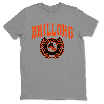 Air Jordan 12 Brilliant Orange Sneaker Match Tees Sneaker Letter Sneaker Tees Air Jordan 12 Orange Sneaker Release Tees Unisex Shirts Heather Grey 2