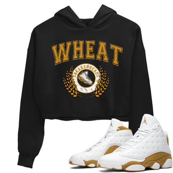 Jordan Retro 13 Wheat Sneaker Matching Tee Sneaker Letter Sneaker Tees Air Jordan 13 Wheat Sneaker Release Tees Women's Shirts Black 1