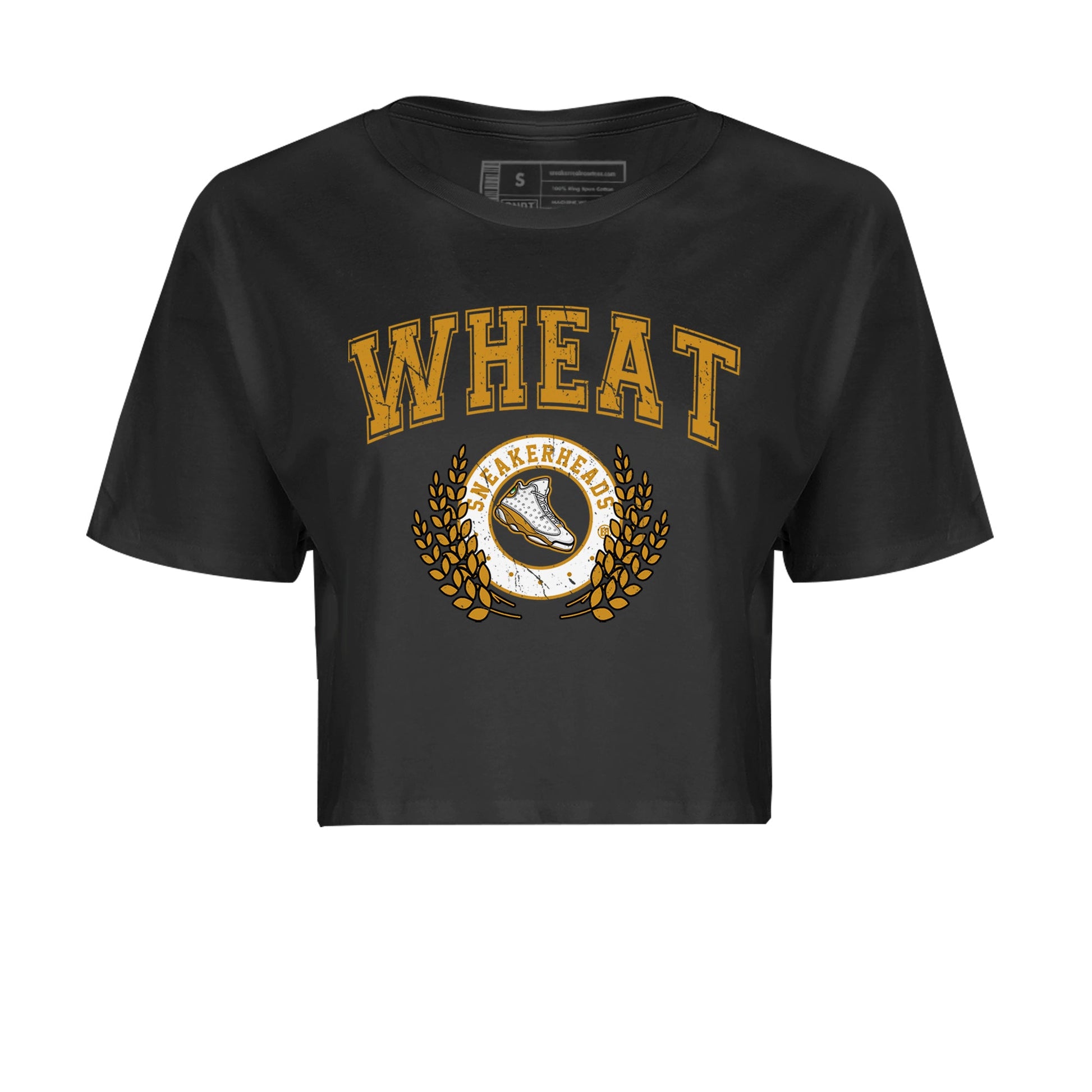 Jordan Retro 13 Wheat Sneaker Matching Tee Sneaker Letter Sneaker Tees Air Jordan 13 Wheat Sneaker Release Tees Women's Shirts Black 2