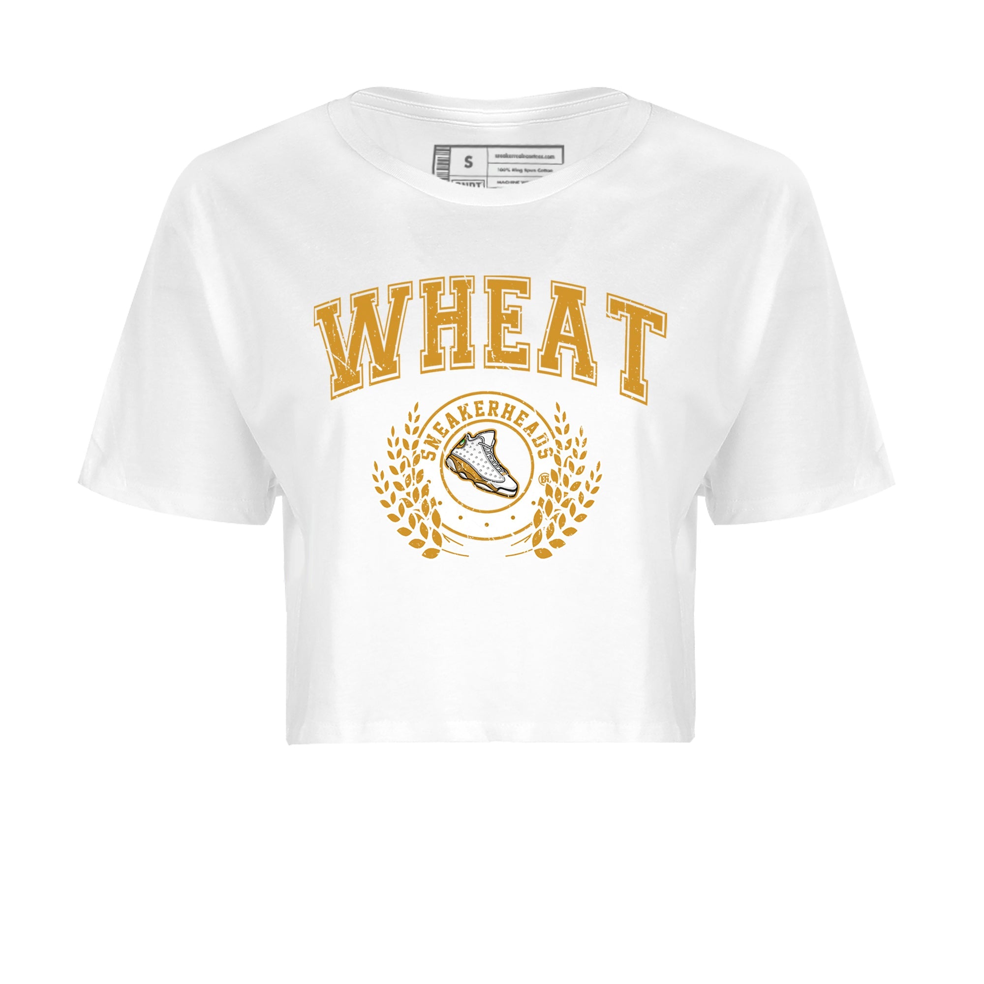 Jordan Retro 13 Wheat Sneaker Matching Tee Sneaker Letter Sneaker Tees Air Jordan 13 Wheat Sneaker Release Tees Women's Shirts White 2