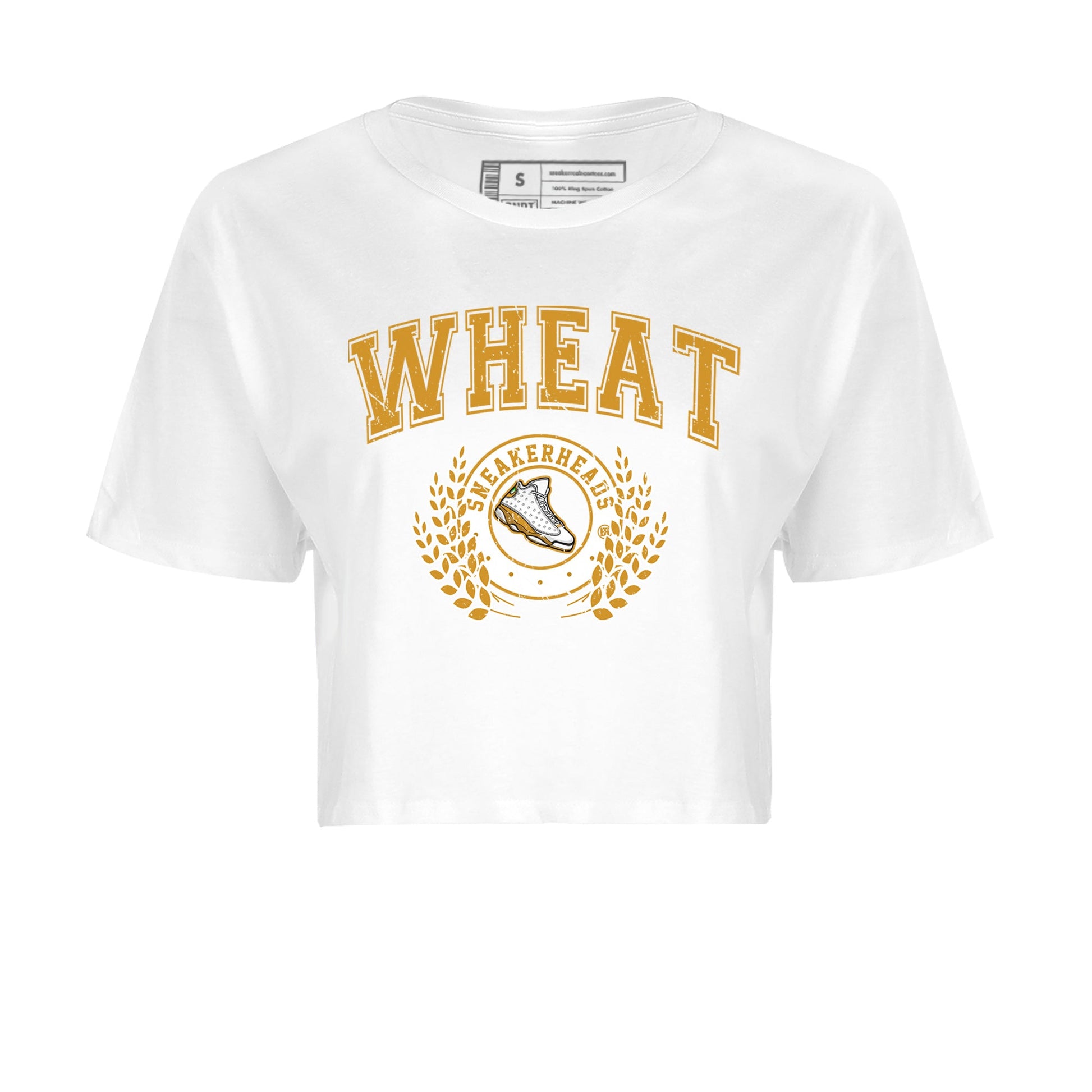 Jordan Retro 13 Wheat Sneaker Matching Tee Sneaker Letter Sneaker Tees Air Jordan 13 Wheat Sneaker Release Tees Women's Shirts White 2