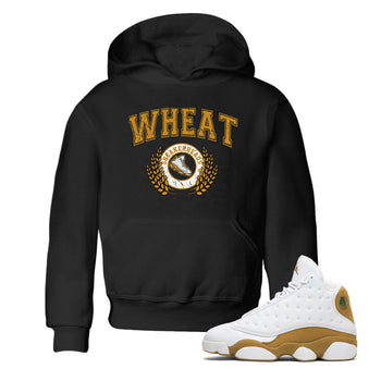 Jordan Retro 13 Wheat Sneaker Matching Tee Sneaker Letter Sneaker Tees Air Jordan 13 Wheat Sneaker Release Tees Kids Shirts Black 1