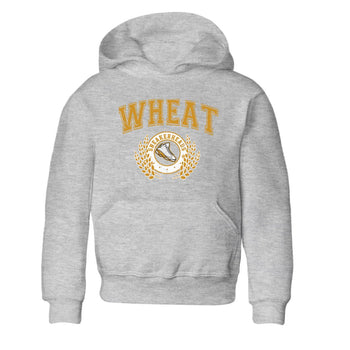 Jordan Retro 13 Wheat Sneaker Matching Tee Sneaker Letter Sneaker Tees Air Jordan 13 Wheat Sneaker Release Tees Kids Shirts Heather Grey 2