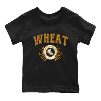 Jordan Retro 13 Wheat Sneaker Matching Tee Sneaker Letter Sneaker Tees Air Jordan 13 Wheat Sneaker Release Tees Kids Shirts Black 2