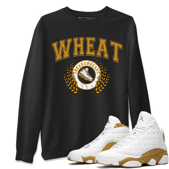 Jordan Retro 13 Wheat Sneaker Matching Tee Sneaker Letter Sneaker Tees Air Jordan 13 Wheat Sneaker Release Tees Unisex Shirts Black 1
