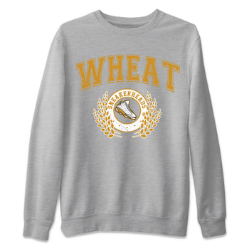 Jordan Retro 13 Wheat Sneaker Matching Tee Sneaker Letter Sneaker Tees Air Jordan 13 Wheat Sneaker Release Tees Unisex Shirts Heather Grey 2