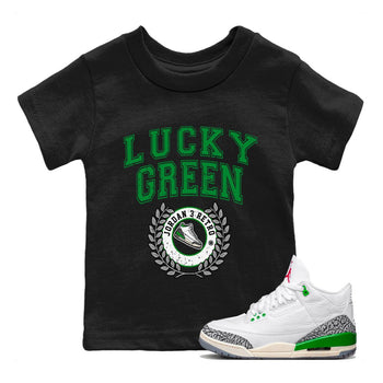 Jordan 3 Lucky Green Sneaker Match Tees Sneaker Letter Sneaker Tees Jordan 3 Lucky Green Sneaker Release Tees Kids Shirts