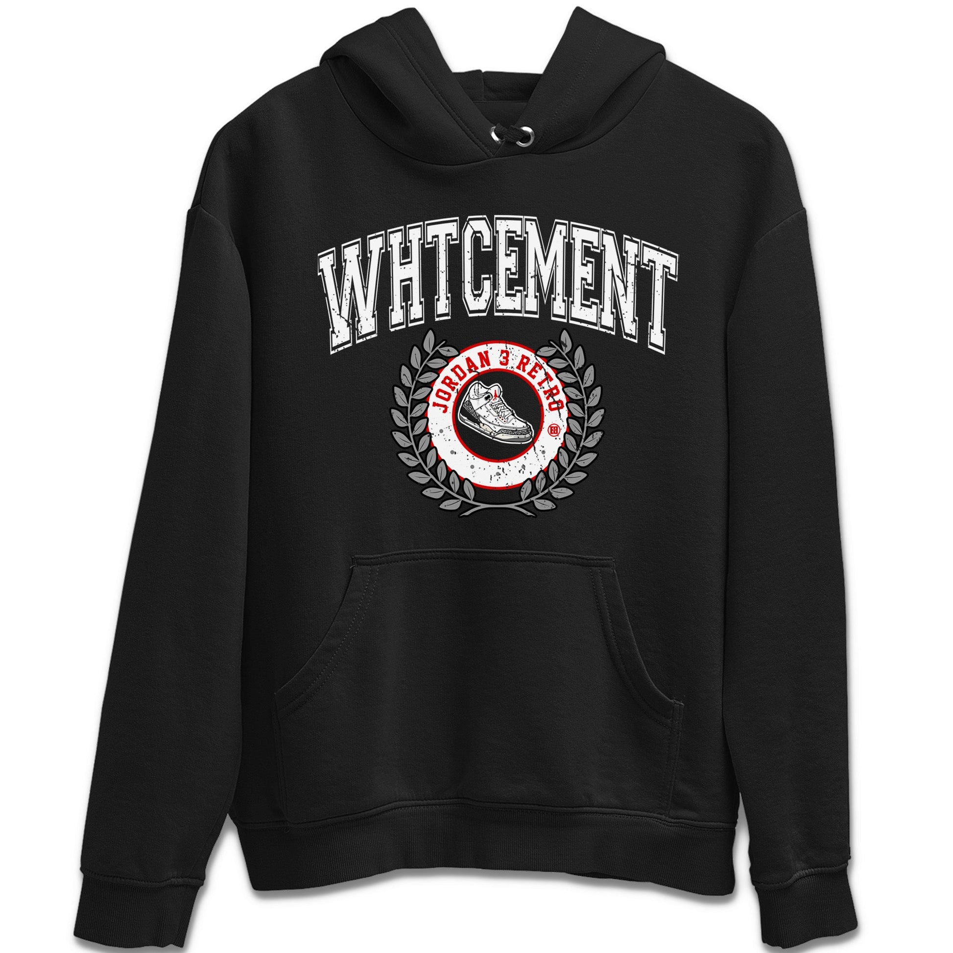 Air Jordan 3 White Cement Sneaker Match Tees Sneaker Letter Sneaker Tees Air Jordan 3 Retro White Cement Sneaker Release Tees Unisex Shirts Black 2