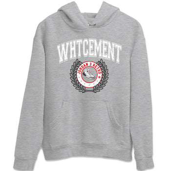 Air Jordan 3 White Cement Sneaker Match Tees Sneaker Letter Sneaker Tees Air Jordan 3 Retro White Cement Sneaker Release Tees Unisex Shirts Heather Grey 2