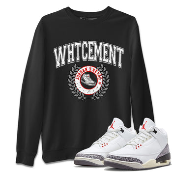 Air Jordan 3 White Cement Sneaker Match Tees Sneaker Letter Sneaker Tees Air Jordan 3 Retro White Cement Sneaker Release Tees Unisex Shirts Black 1