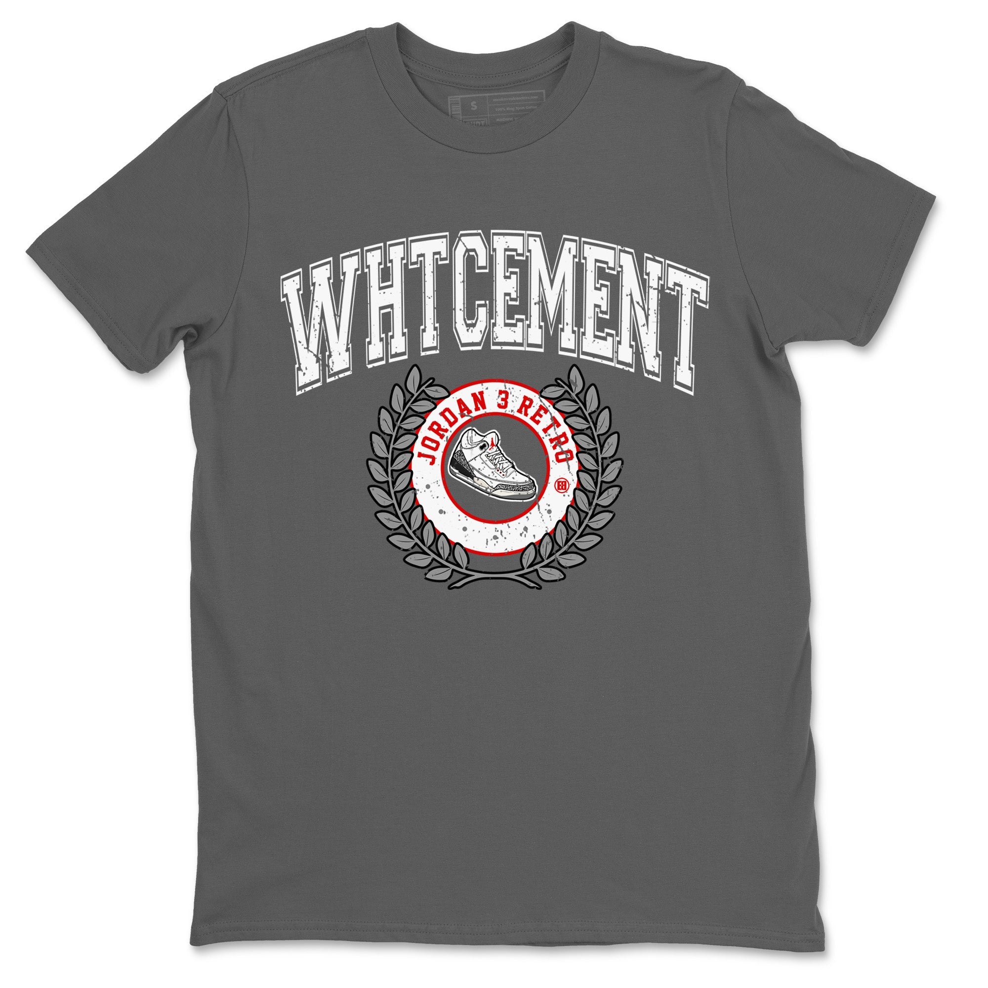 Air Jordan 3 White Cement Sneaker Match Tees Sneaker Letter Sneaker Tees Air Jordan 3 Retro White Cement Sneaker Release Tees Unisex Shirts Cool Grey 2