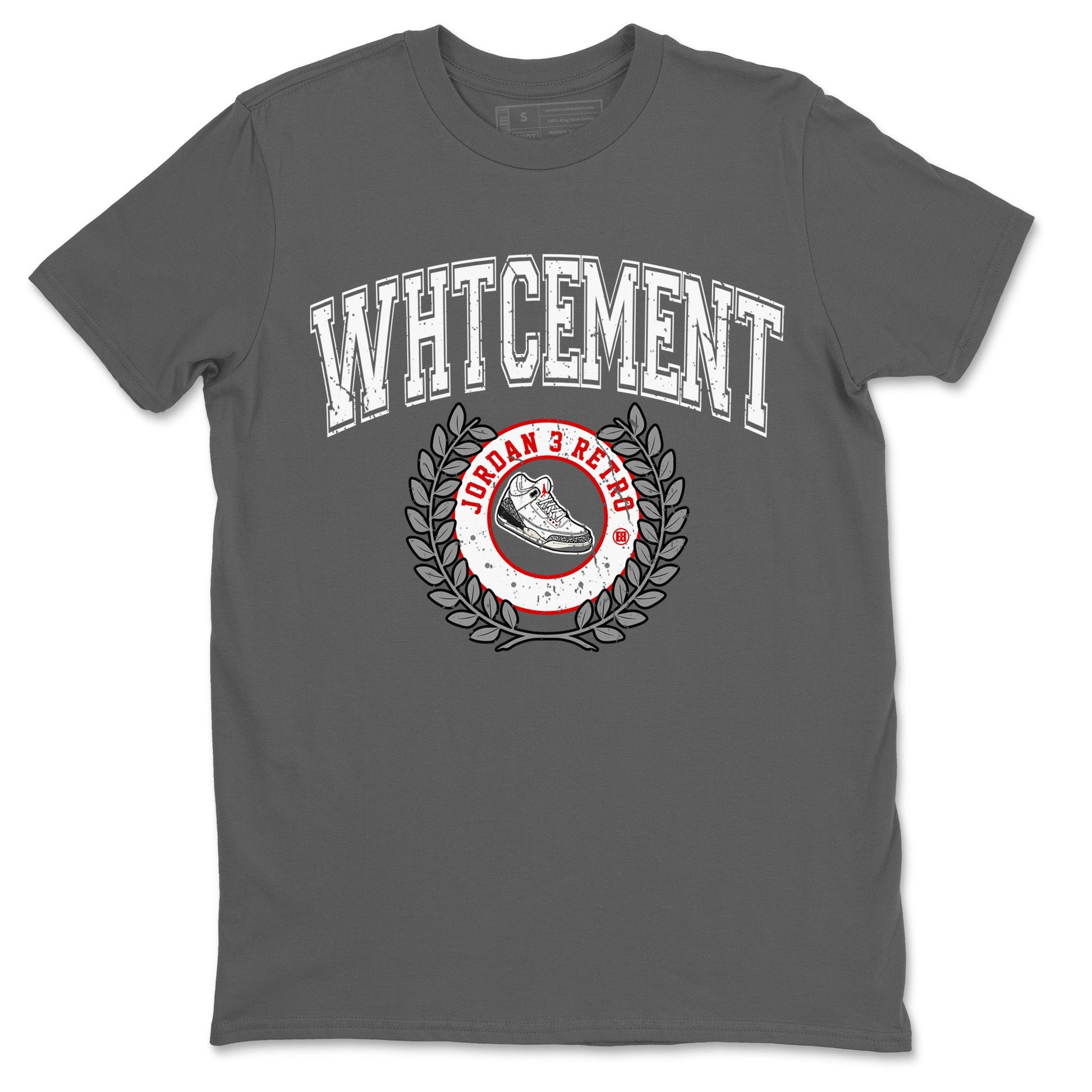 Air Jordan 3 White Cement Sneaker Match Tees Sneaker Letter Sneaker Tees Air Jordan 3 Retro White Cement Sneaker Release Tees Unisex Shirts Cool Grey 2