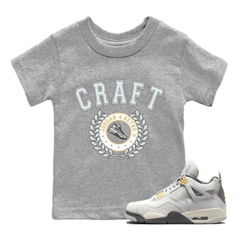 Jordan 4 Craft Sneaker Match Tees Sneaker Letter Sneaker Tees Jordan 4 Craft Sneaker Release Tees Kids Shirts