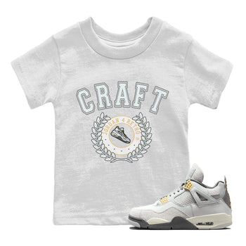 Jordan 4 Craft Sneaker Match Tees Sneaker Letter Sneaker Tees Jordan 4 Craft Sneaker Release Tees Kids Shirts