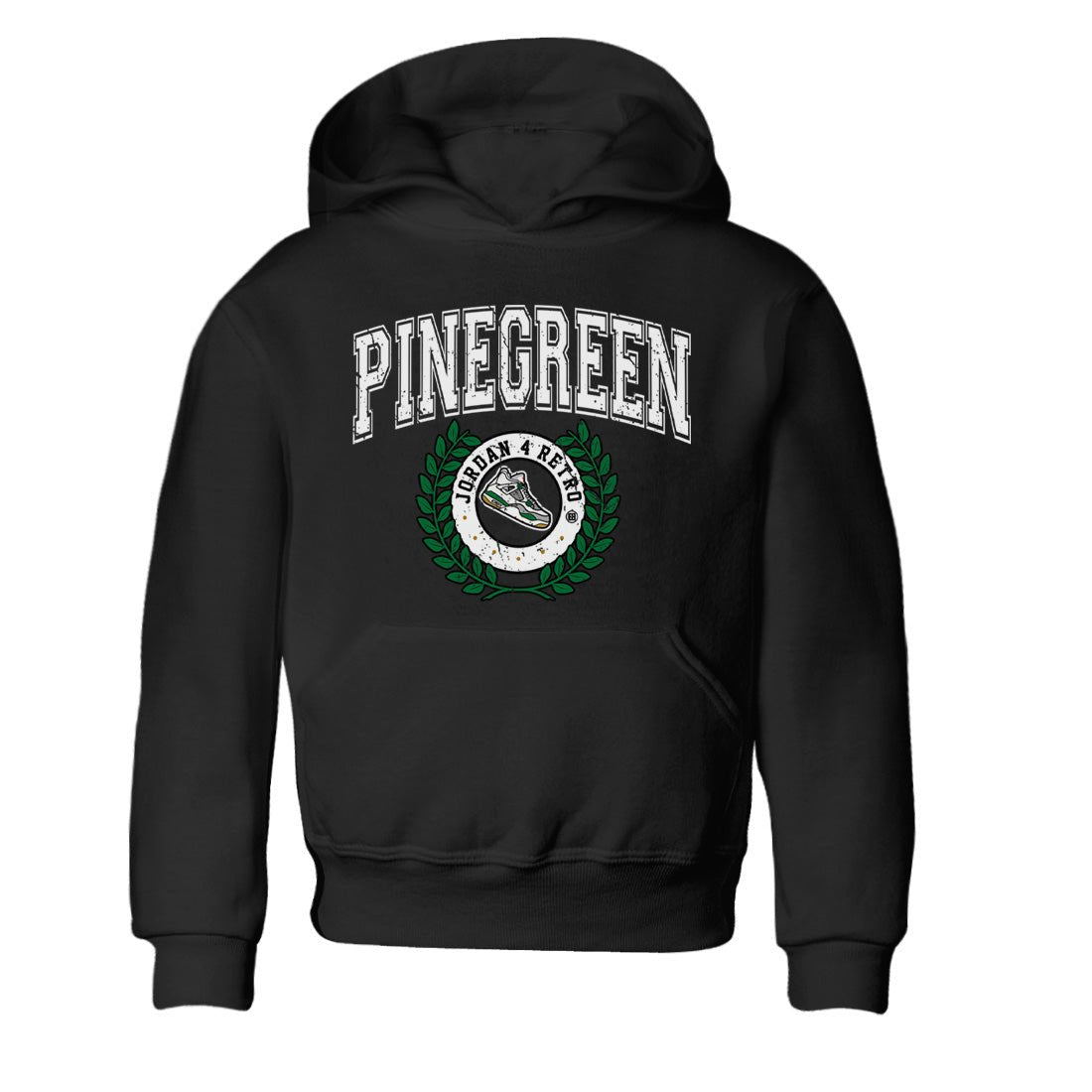 Jordan 4 Pine Green SB Sneaker Match Tees Sneaker Letter Sneaker Tees Nike SB Air Jordan 4 Pine Green Sneaker Tees Sneaker Release Shirts Kids Shirts Black 2