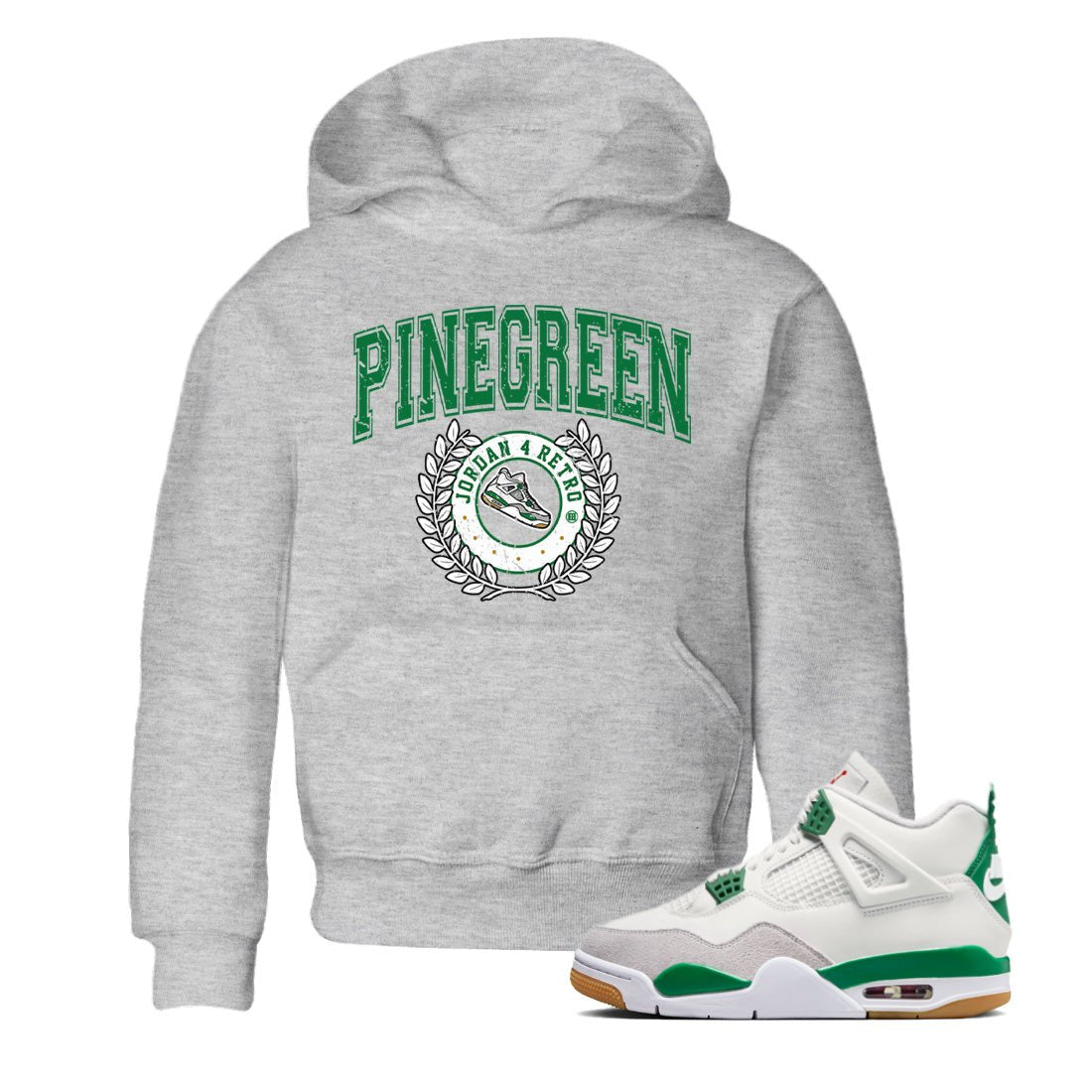 Air Jordan 4 Pine Green Sneaker Match Tees Sneaker Letter Sneaker Tees Nike SB Air Jordan 4 Pine Green Sneaker Release Tees Kids Shirts Heather Grey 1